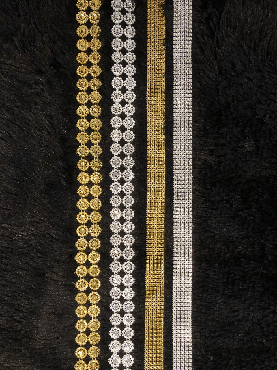 Gold Rhinestone Ribbon 32” – Homecoming Supplies