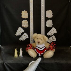 red/white cheer outfit with 7” minky bear (copy)