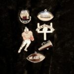 football charm set with 6 gold metallic emblems (copy)