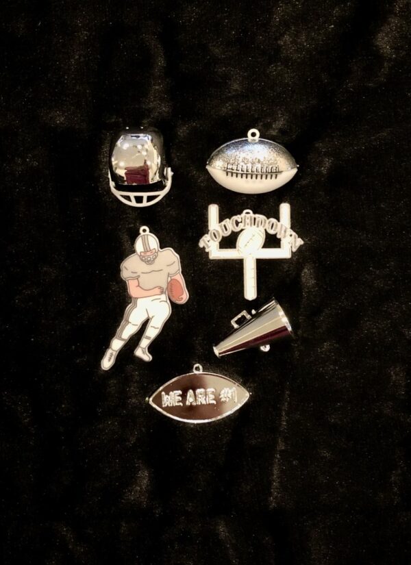 football charm set with 6 gold metallic emblems (copy)