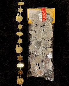 silver football garland 9 feet